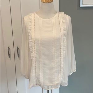 LOFT Cream Blouse Size Small